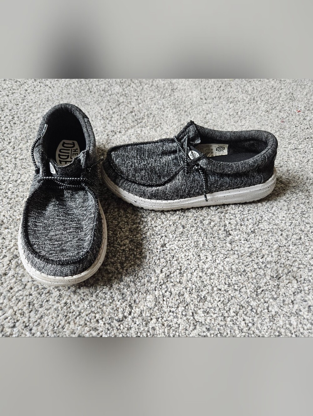 Hey Dudes Kids Casual Slip-On Shoes in Charcoal Gray